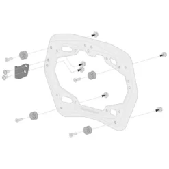 Adattatore Attacchi Laterali PRO Sw-Motech Valigie TRAX, NANUK