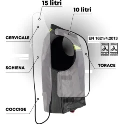 Airbag per Moto Motoairbag Mab V4 Modular Grigio