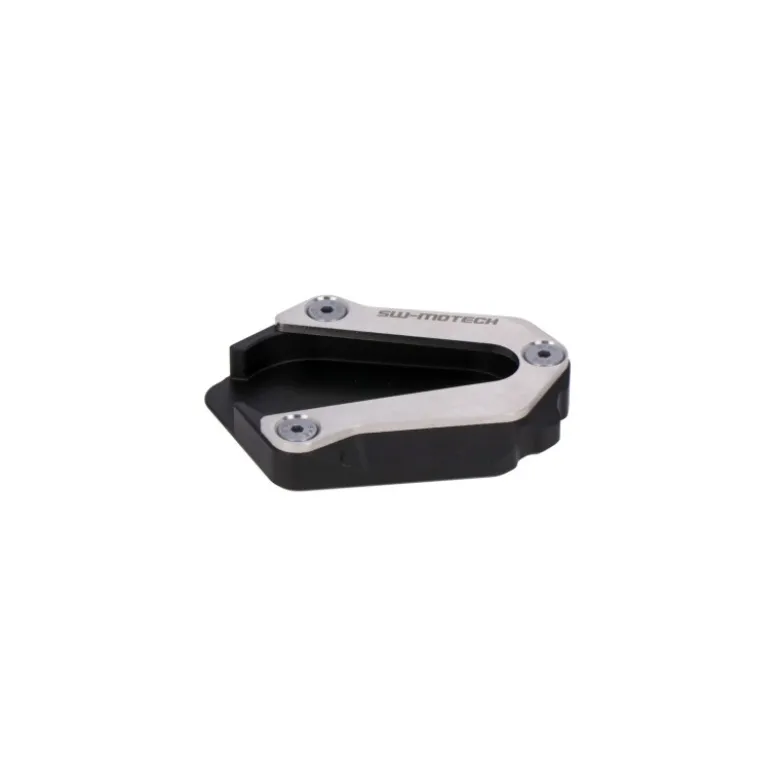 Base maggiorata per cavalletto laterale Nero/Argento. Triumph Tiger 900 Rally/Pro.