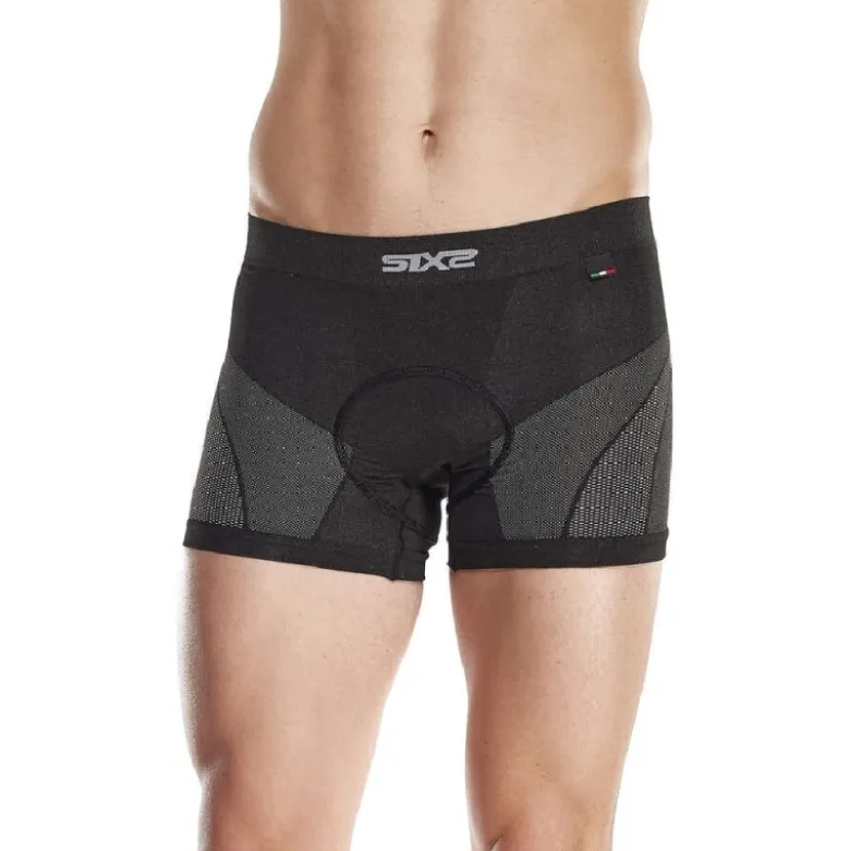Boxer Tecnico Termico Sixs BOX6-V2 Con Fondello Endurance 4 Stagioni Nero Carbon