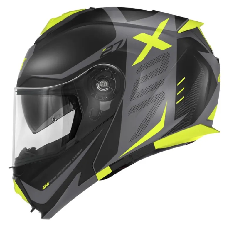 Bundle Casco Givi X.27 Dimension Nero Opaco Titanio Giallo con Interfono Givi I319S