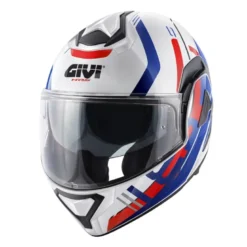 Bundle Casco Givi X.30 Pulsar Bianco Rosso Blu Lucido con Interfono Givi I319S