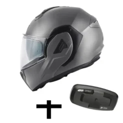 Bundle Casco Givi X.30 Solid Titanio Opaco con Interfono Givi I319S