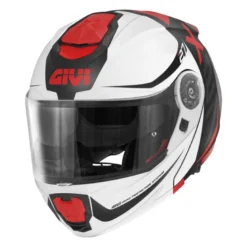 Bundle Casco Modulare Givi X.27 Dimension Nero Opaco Bianco Rosso con Interfono Givi I319S