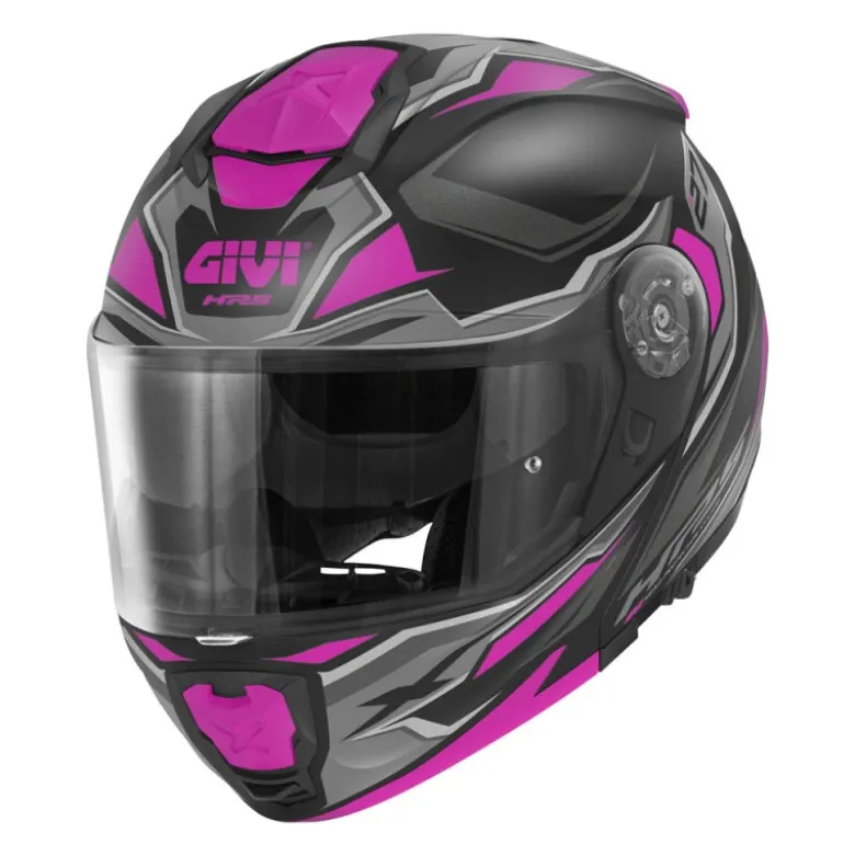 Bundle Casco Modulare Givi X.27 Sector Nero Opaco Titanio Fucsia con Interfono Givi I319S