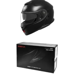 Bundle Shoei Neotec 3 Nero Lucido + Interfono SRL-3