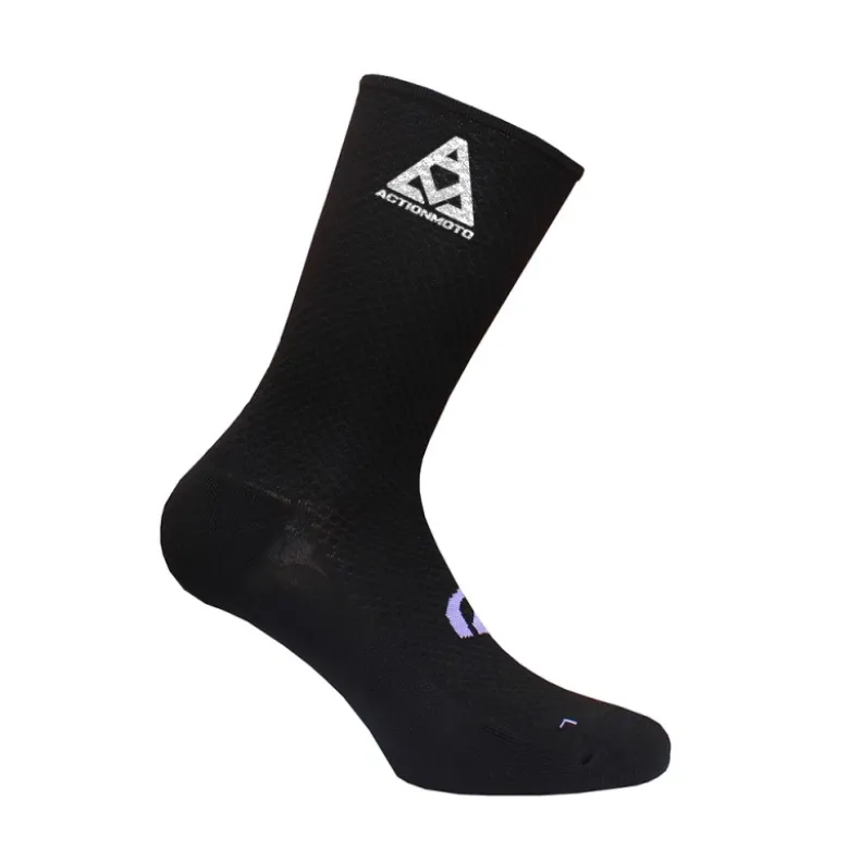 Calza Donna Riday Tecnica Corta Ultraleggera Nero Rosa