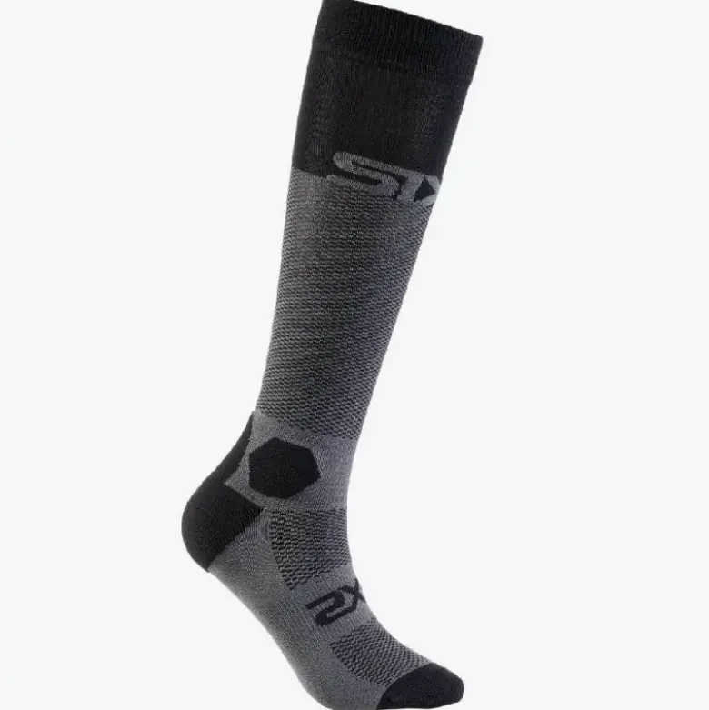 Calza Lunga Rinforzata Unisex Sixs LONG RACING V2 Nero Grigio