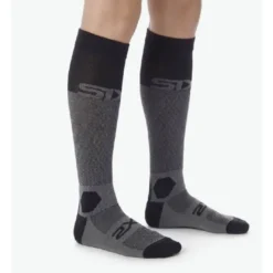 Calza Lunga Rinforzata Unisex Sixs LONG RACING V2 Nero Grigio