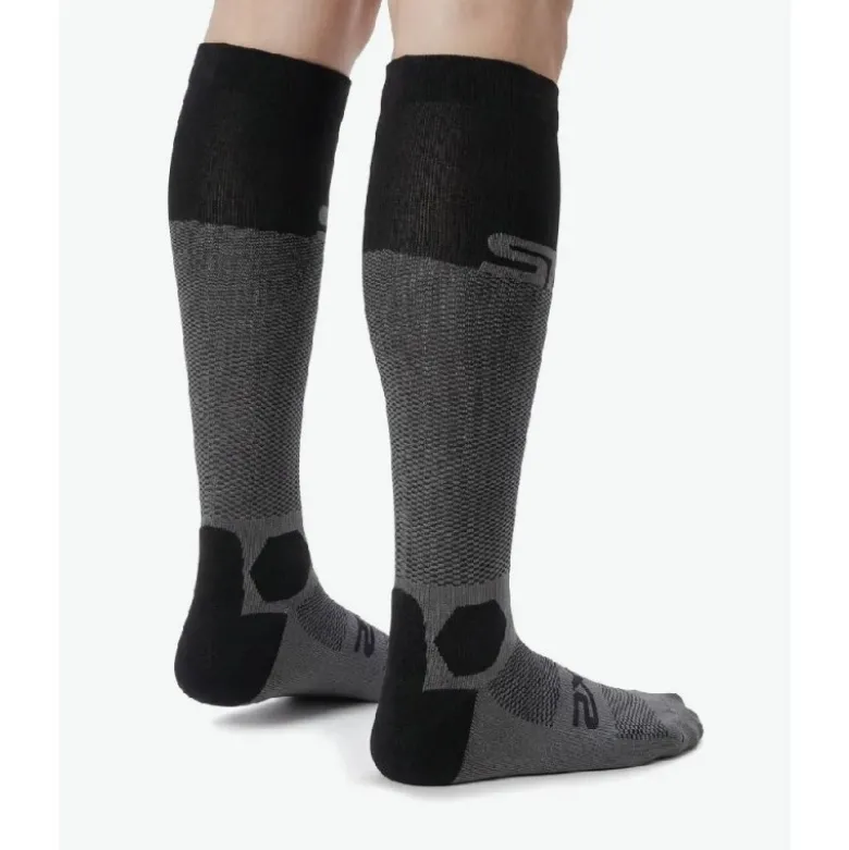 Calza Lunga Rinforzata Unisex Sixs LONG RACING V2 Nero Grigio