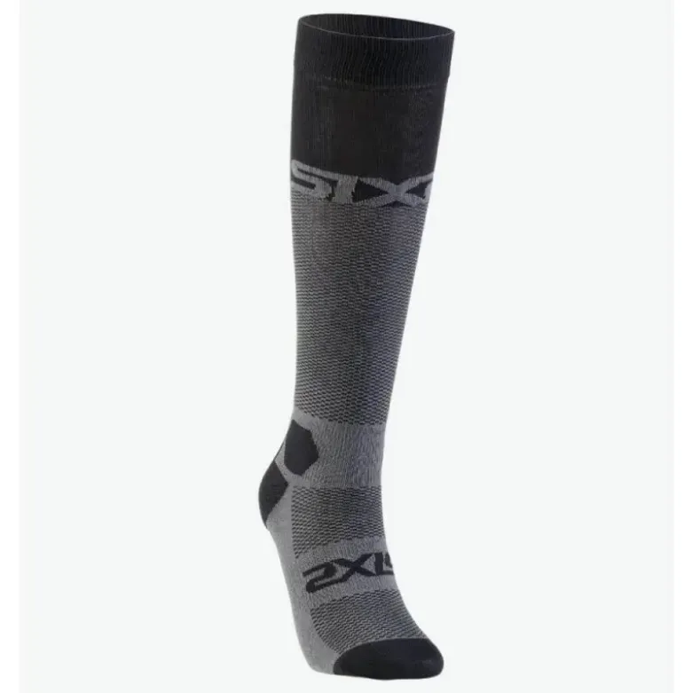 Calza Lunga Rinforzata Unisex Sixs LONG RACING V2 Nero Grigio