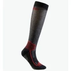 Calza Lunga Rinforzata Unisex Sixs LONG V3 Nero Carbon Rosso