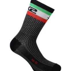 Calza Media Lunghezza Sixs SHORT-LOGO Nero Italy Flag