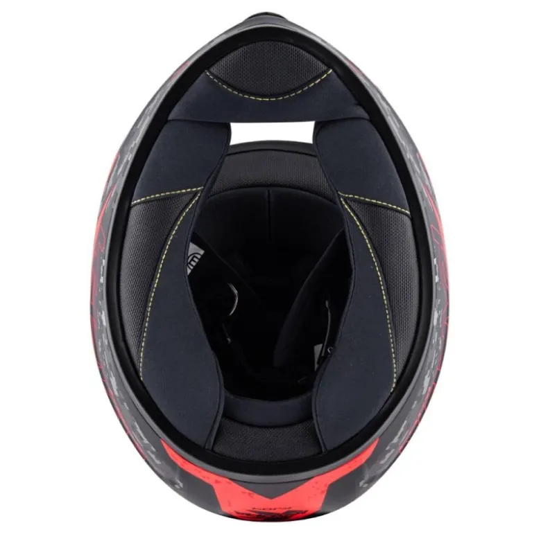 Casco Bambino Integrale Kappa KJ04 Evo Prox Nero Opaco Rosso
