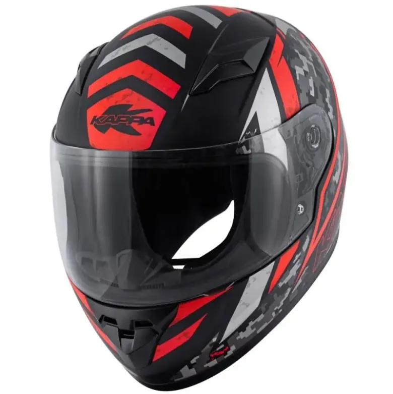 Casco Bambino Integrale Kappa KJ04 Evo Prox Nero Opaco Rosso