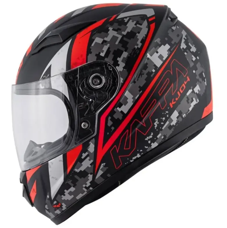 Casco Bambino Integrale Kappa KJ04 Evo Prox Nero Opaco Rosso