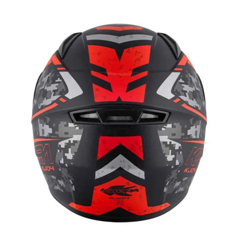 Casco Bambino Integrale Kappa KJ04 Evo Prox Nero Opaco Rosso