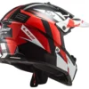 Casco Cross Bambino Enduro Ls2 Mx437 Fast Evo Mini Strike Nero Bianco Rosso