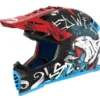 Casco Cross Bambino Ls2 MX437 Fast Evo II Mini Starmaw Nero Lucido