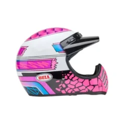 Casco Cross Bell Moto-3 Death Spray Rosa Viola ECE 06