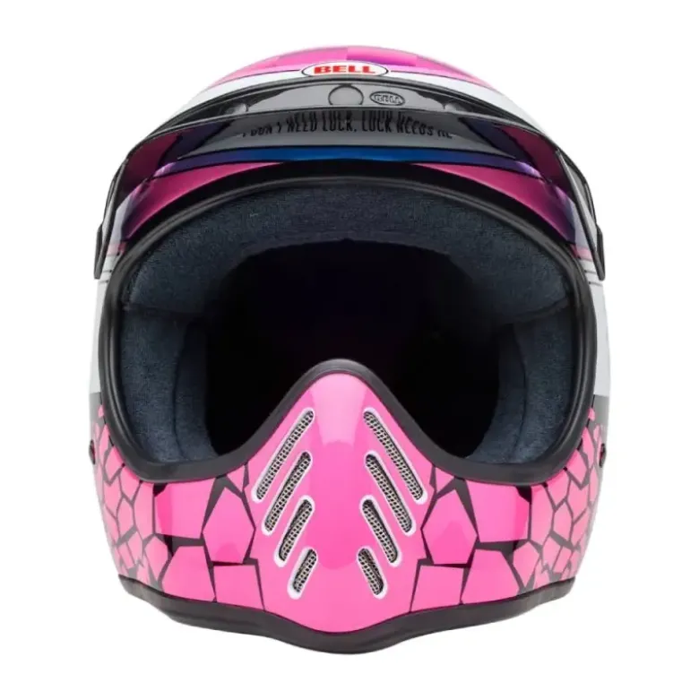 Casco Cross Bell Moto-3 Death Spray Rosa Viola ECE 06
