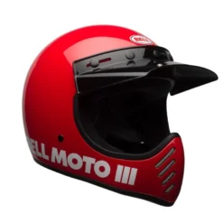 Casco Cross Bell Moto-3 Rosso Lucido