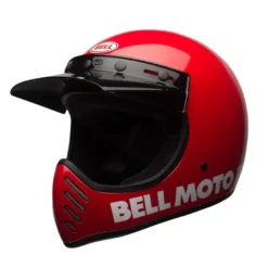 Casco Cross Bell Moto-3 Rosso Lucido