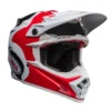 Casco Cross Bell Moto-9s Flex 2023 Hello Costeau Reef Bianco Rosso Opaco Ece 06