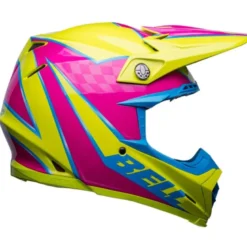 Casco Cross Bell Moto-9s Flex 2023 Sprite Giallo Magenta Ece 06