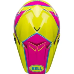Casco Cross Bell Moto-9s Flex 2023 Sprite Giallo Magenta Ece 06