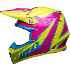 Casco Cross Bell Moto-9s Flex 2023 Sprite Giallo Magenta Ece 06