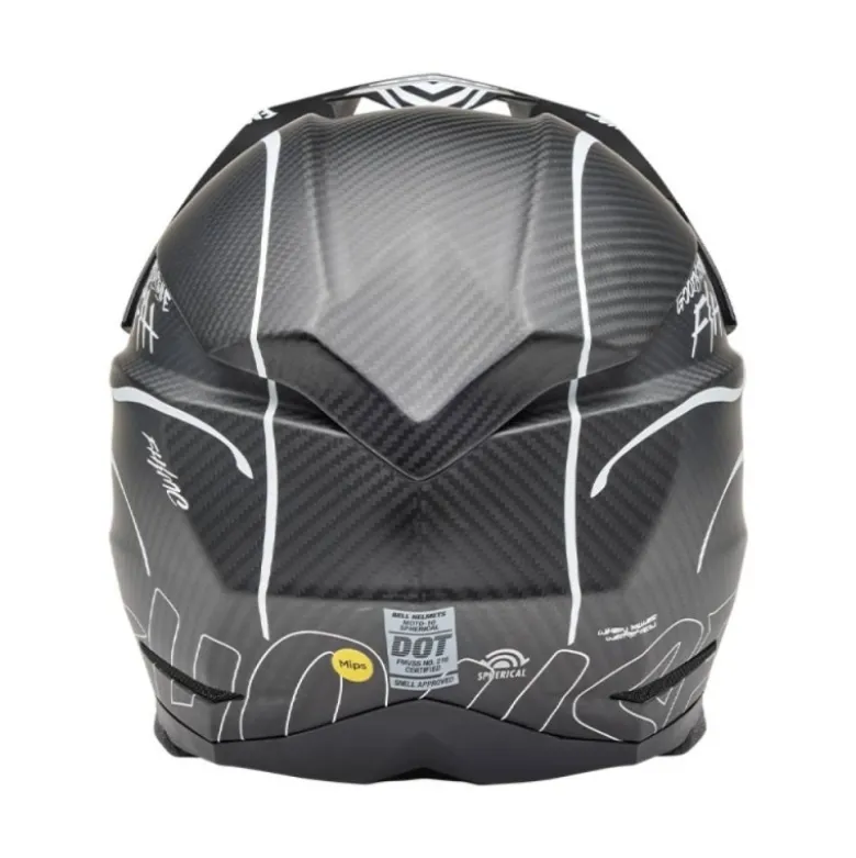 Casco Cross Bell Moto-10 Spherical 2025 Fasthouse Raven Nero Opaco Bianco ECE 06