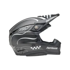Casco Cross Bell Moto-10 Spherical 2025 Fasthouse Raven Nero Opaco Bianco ECE 06