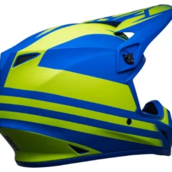 Casco Cross Bell MX-9 Mips Disrupt Blu Opaco Giallo Alta Visibilità