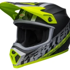 Casco Cross Bell MX-9 Mips Offset Nero Opaco Giallo Alta Visibilità