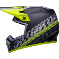 Casco Cross Bell MX-9 Mips Offset Nero Opaco Giallo Alta Visibilità