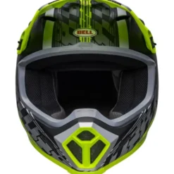 Casco Cross Bell MX-9 Mips Offset Nero Opaco Giallo Alta Visibilità