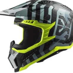 Casco Cross Carbonio Ls2 MX703 X-Force Barrier Sky Blue Lucido