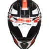 Casco Cross Enduro Ls2 Mx437 Fast Evo Strike Nero Bianco Rosso