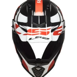 Casco Cross Enduro Ls2 Mx437 Fast Evo Strike Nero Bianco Rosso