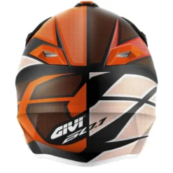Casco Cross Givi 601 Invert Nero Arancione
