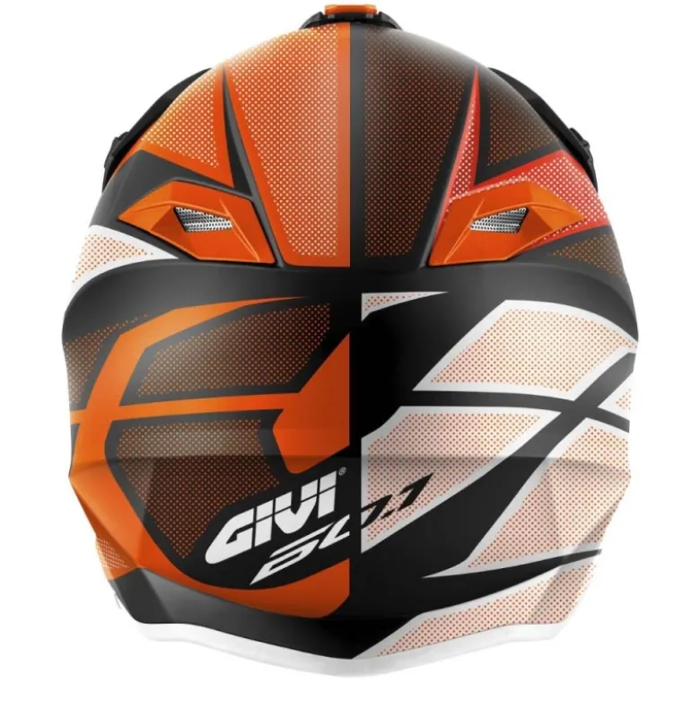 Casco Cross Givi 601 Invert Nero Arancione