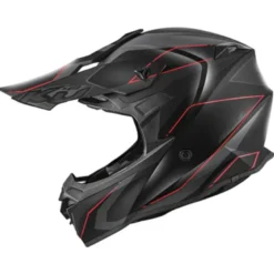 Casco Cross Kappa KV49 Evo Chaser Nero Opaco Grigio Rosso