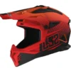 Casco Cross Ls2 Mx708 Fast II Duck H-V Arancio Rosso Opaco