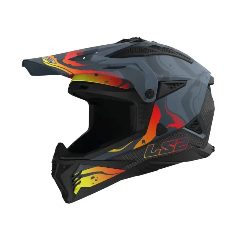 Casco Cross Ls2 Mx708 Fast II WASH Grigio Scuro Opaco