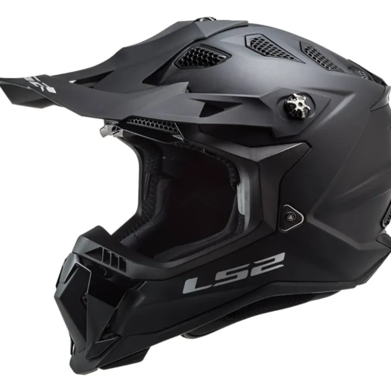 Casco Cross Ls2 Mx700 Subverter Evo II Full Black Nero Opaco