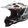 Casco Cross Ls2 Mx700 Subverter Evo II Stomp Bianco Nero Lucido