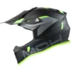 Casco Cross MPH Jumper Bit Nero Opaco Verde Fluo