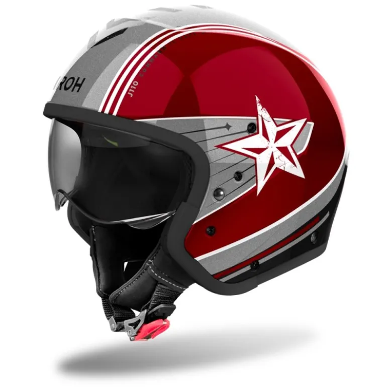 Casco Crossover Airoh J 110 Command Borgogna Lucido