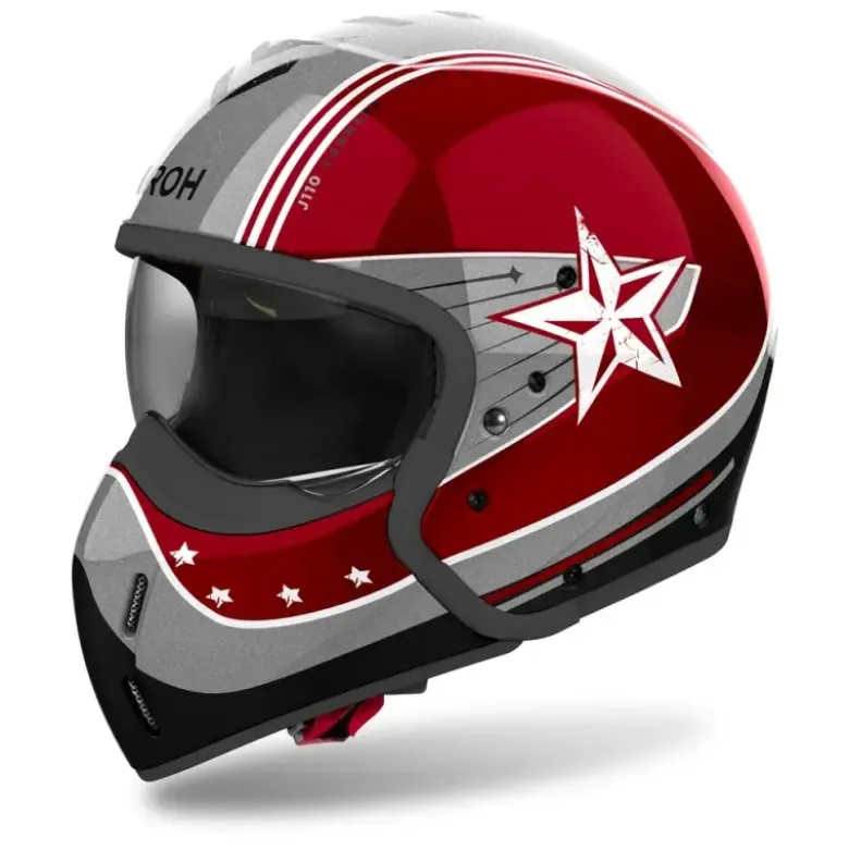 Casco Crossover Airoh J 110 Command Borgogna Lucido
